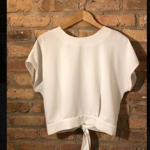 Women’s Open Back Bow Tie Blouse